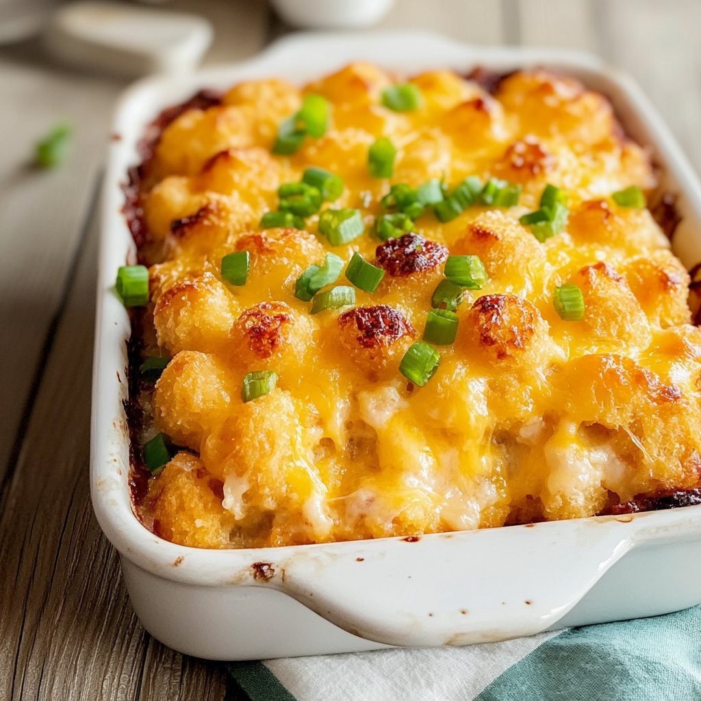 Recipe preparation for tater tot breakfast casserole