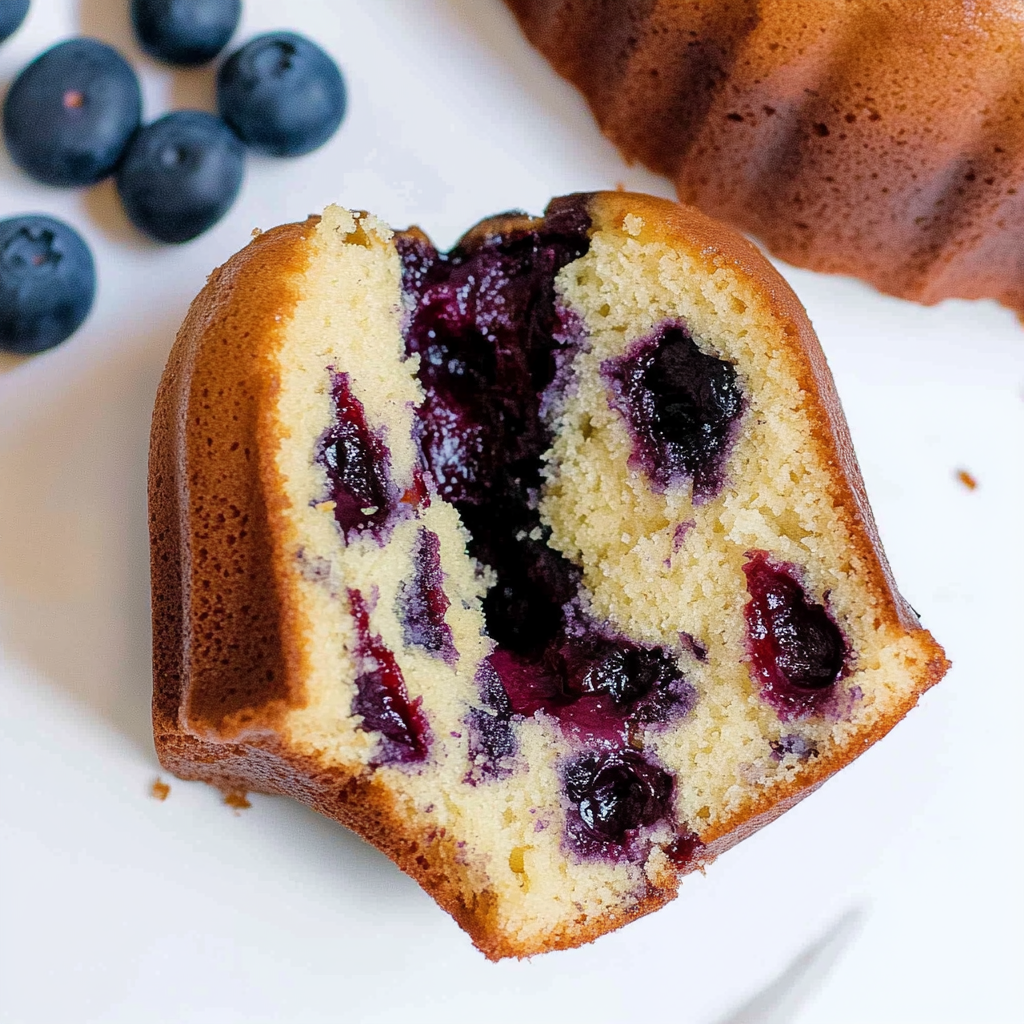 Recipe preparation for super moist blueberry bundt cake