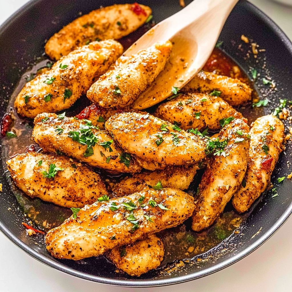 Recipe preparation for garlic butter chicken tenders