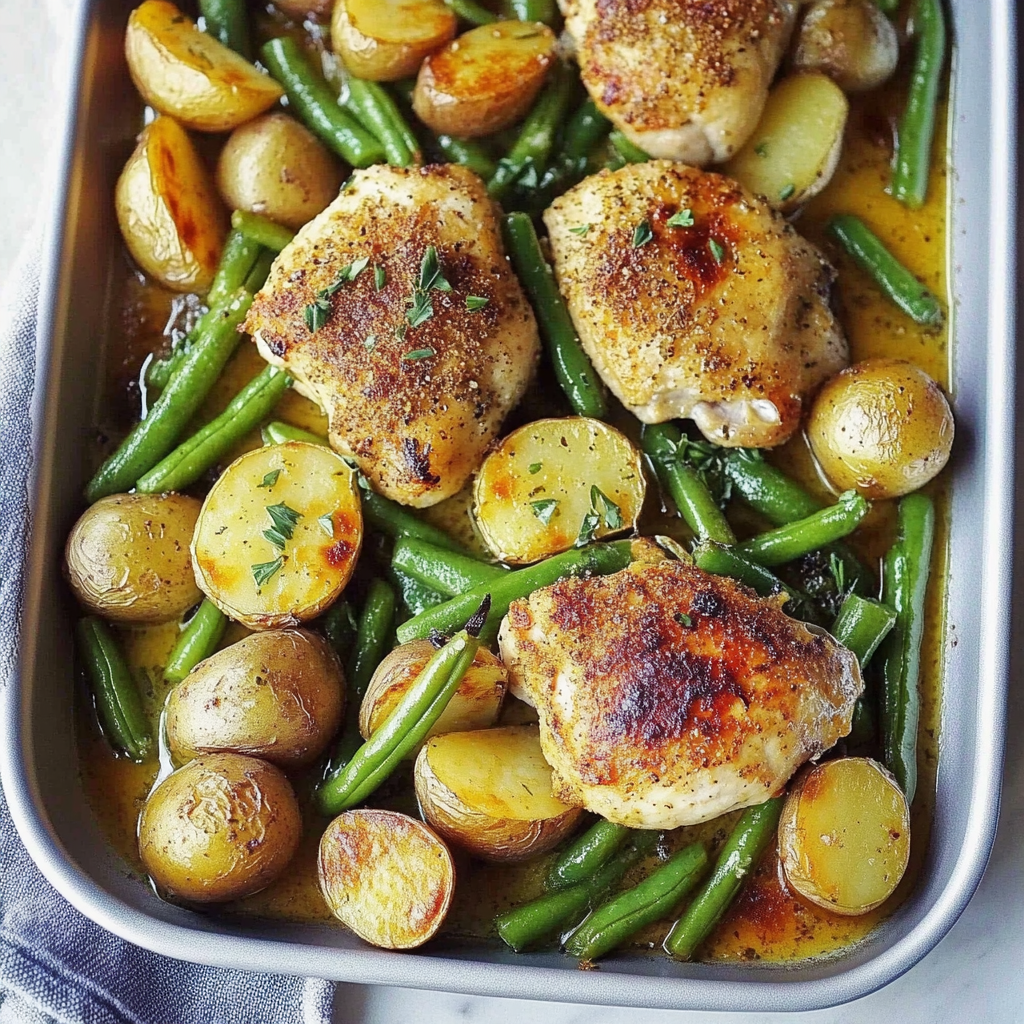 Recipe preparation for Chicken Green Beans and Potatoes