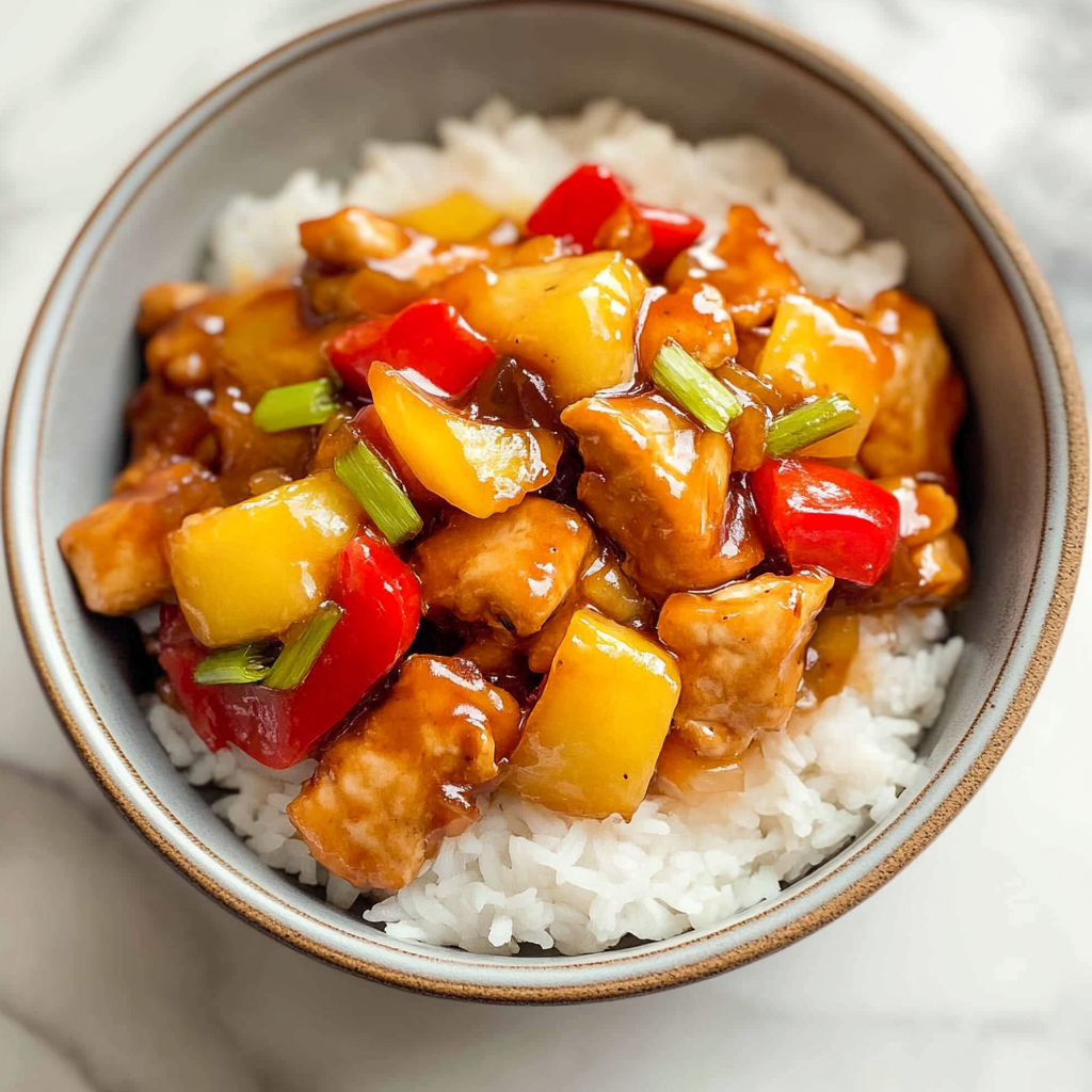 Recipe preparation for Sweet and Sour Pineapple Chicken Stir-Fry