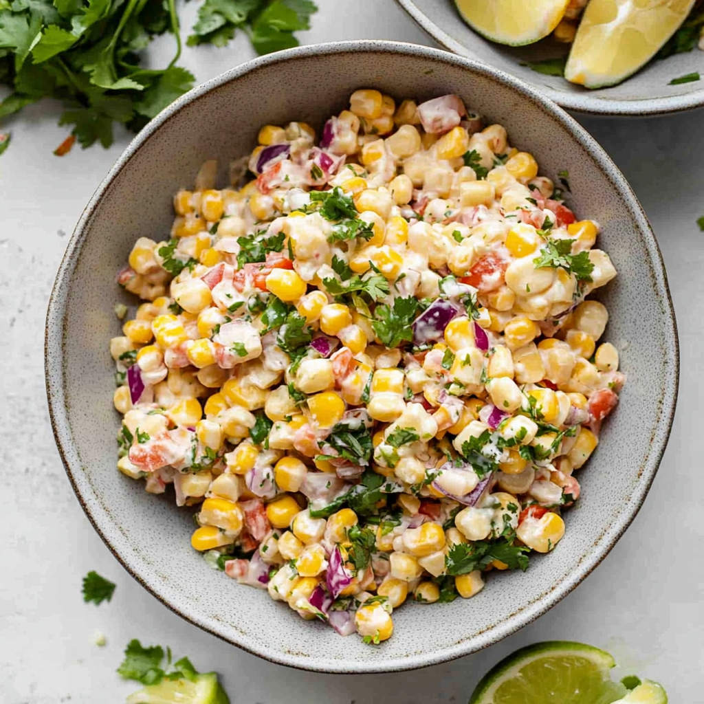 Recipe preparation for Mexican Street Corn Coleslaw
