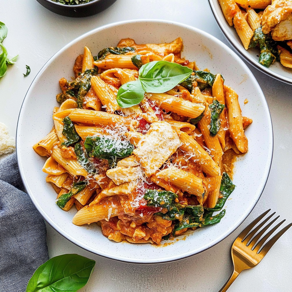 Recipe preparation for marry me chicken pasta