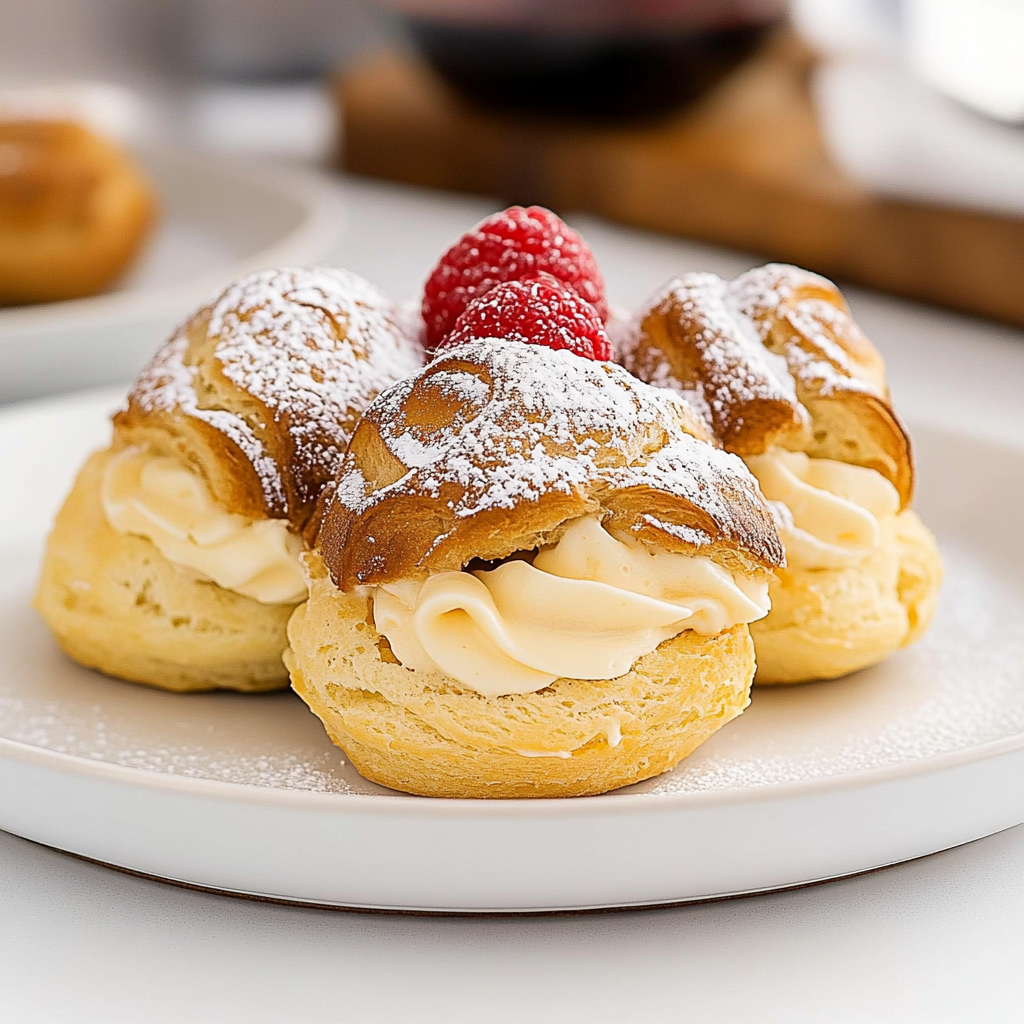 Recipe preparation for cream puffs