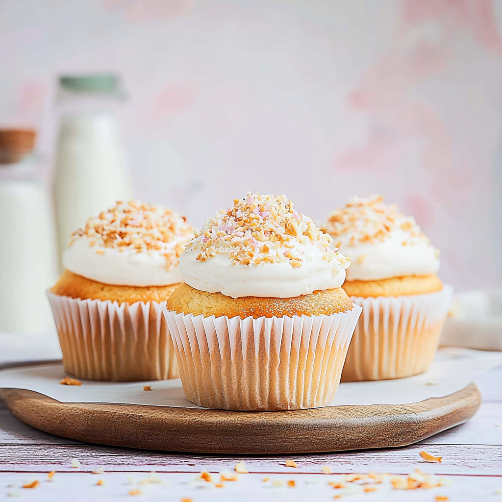 Recipe preparation for coconut cupcakes