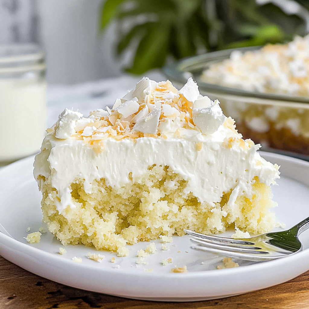 Recipe preparation for coconut lime poke cake
