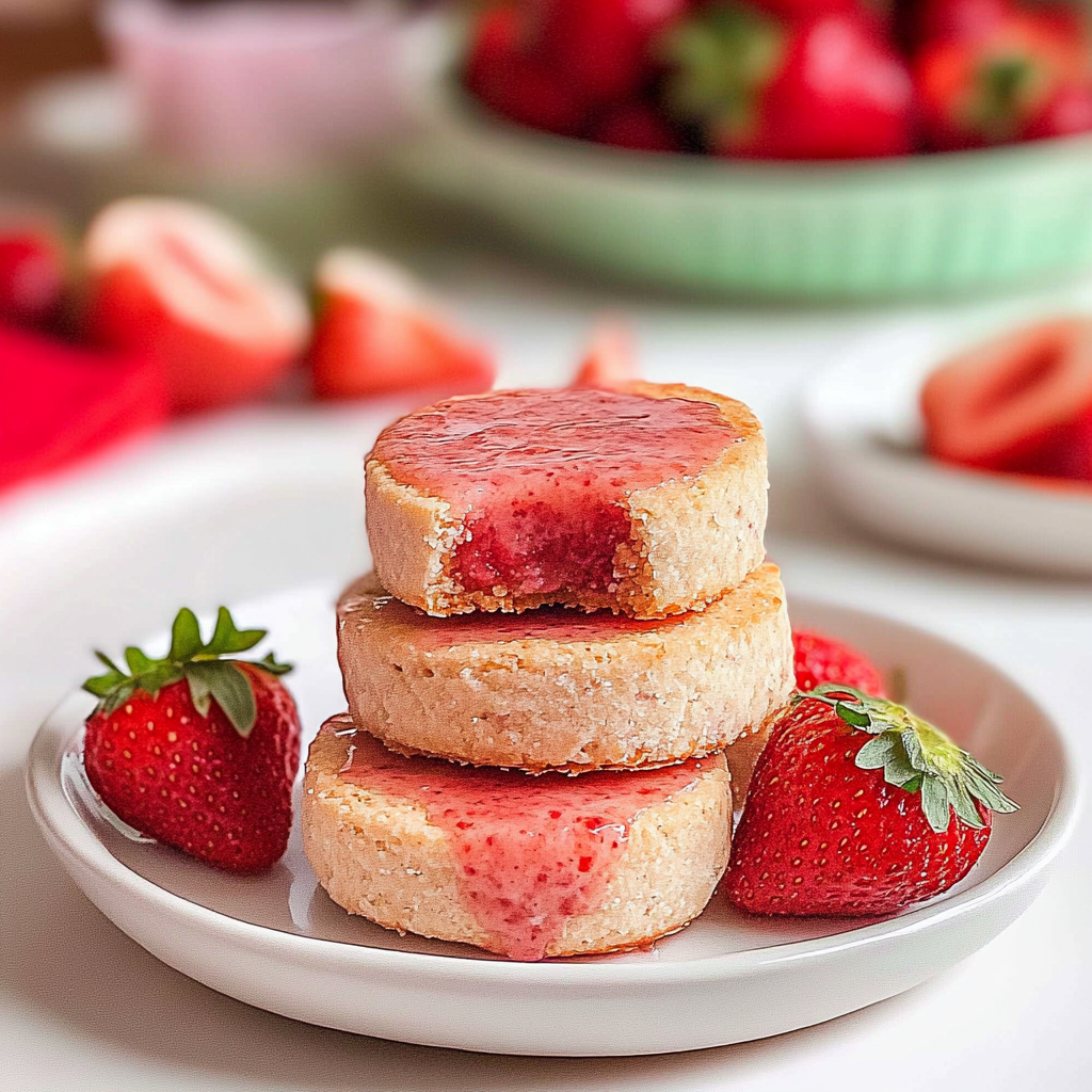 Recipe preparation for strawberry shortbread cookies