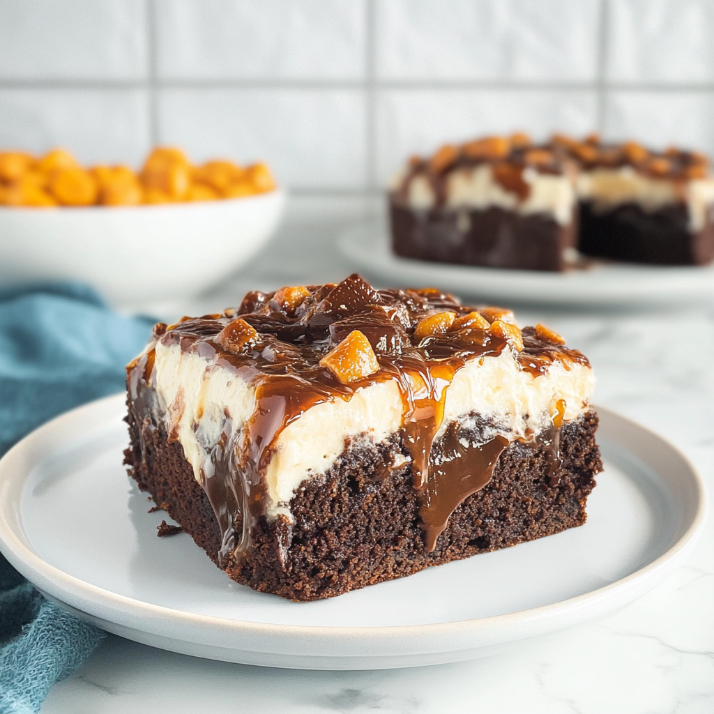 Recipe preparation for butterfinger cake