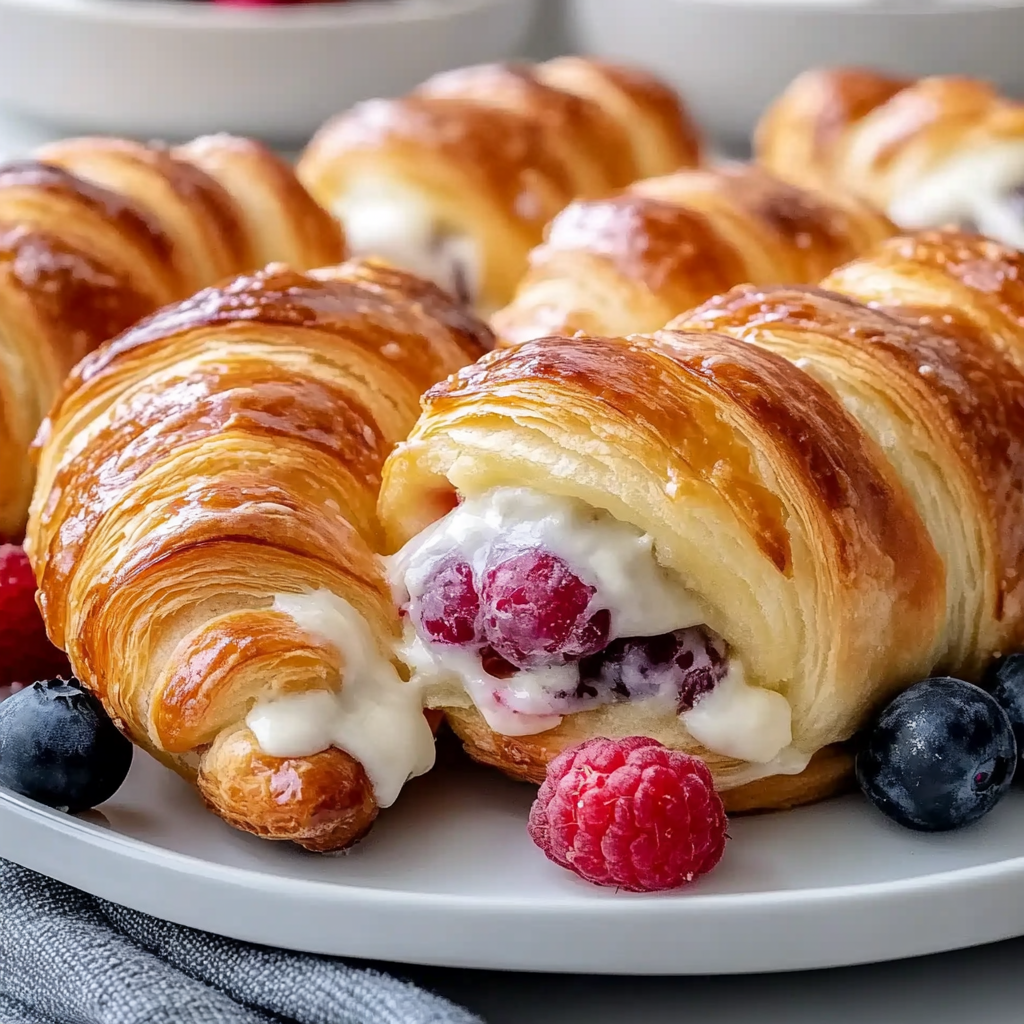 Recipe preparation for cream cheese stuffed crescent rolls