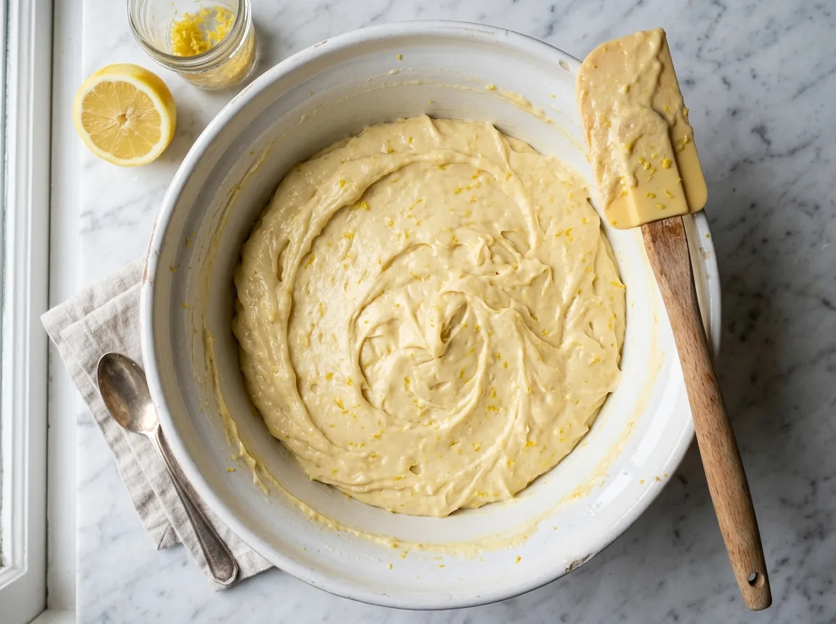 Blueberry Lemon Cake make batter