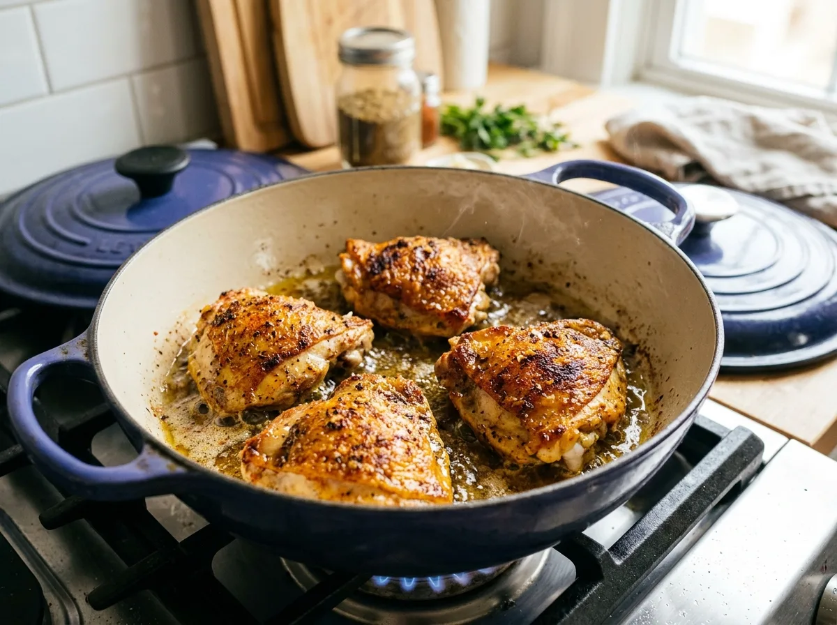 Chicken with Bulgur: A Comfort Dish sear chicken