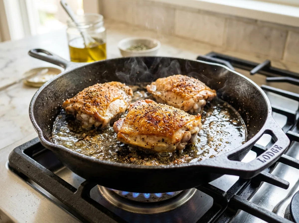 Coconut Milk Chicken sear chicken