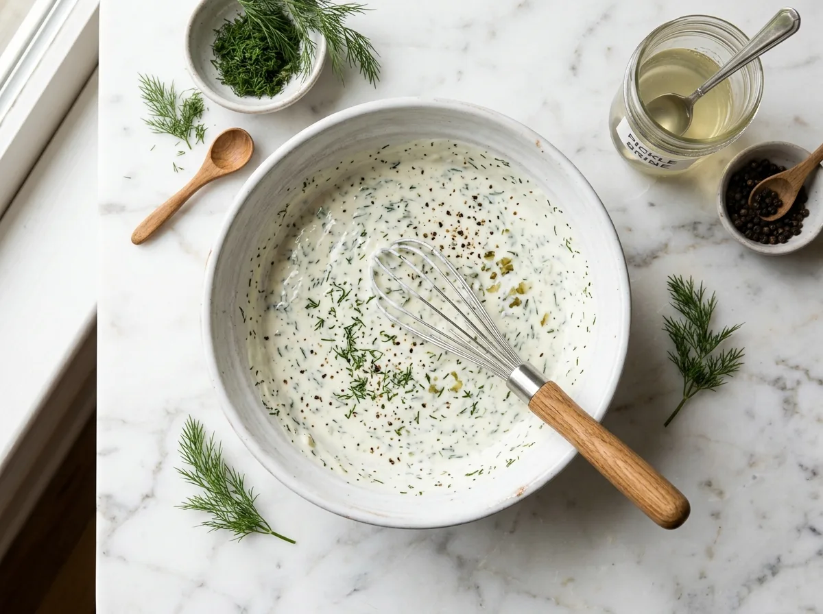Dill Pickle Bacon Pasta Salad dressing