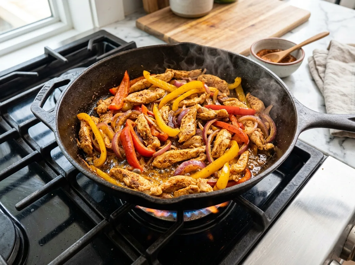 Fajita Cottage Bake sauté fajitas