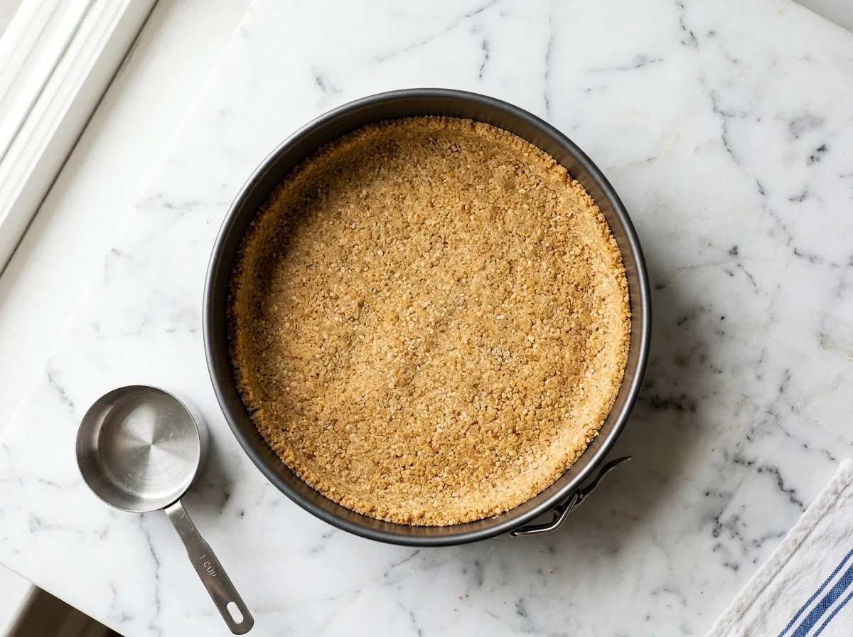 High Protein Cheesecake press crust