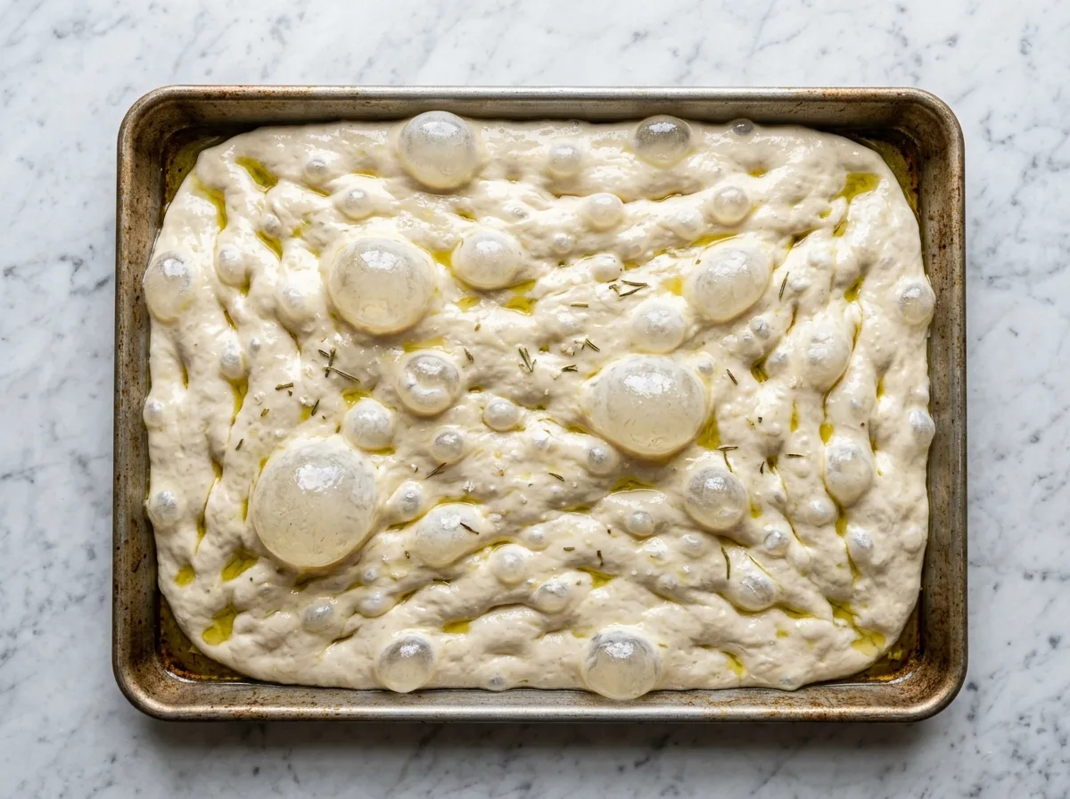 Jalapeno Popper Focaccia proof dough