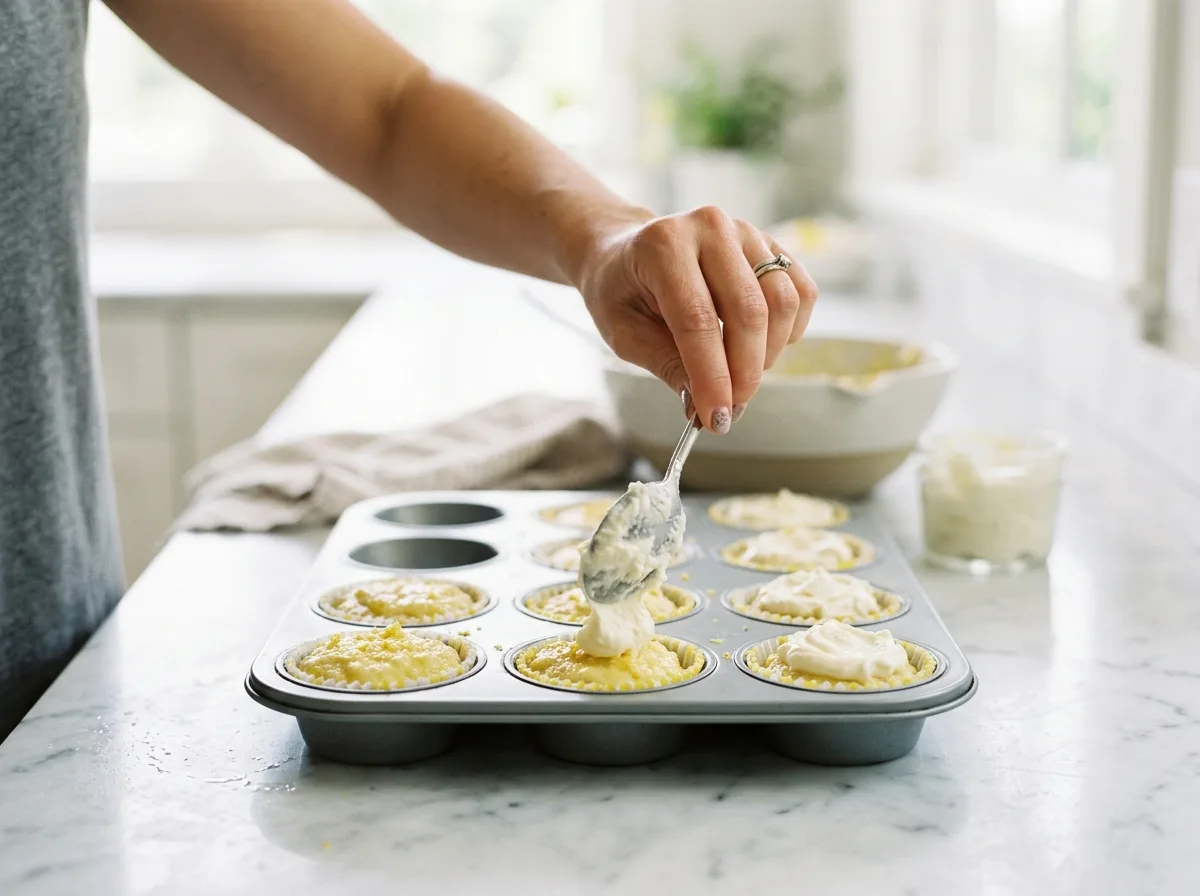 Adding cream cheese topping step 3