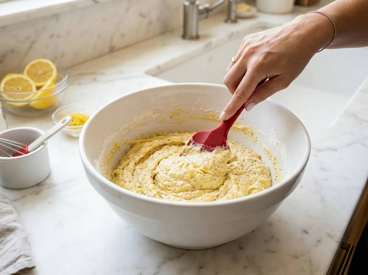 Lemon Cream Cheese Muffins step 1