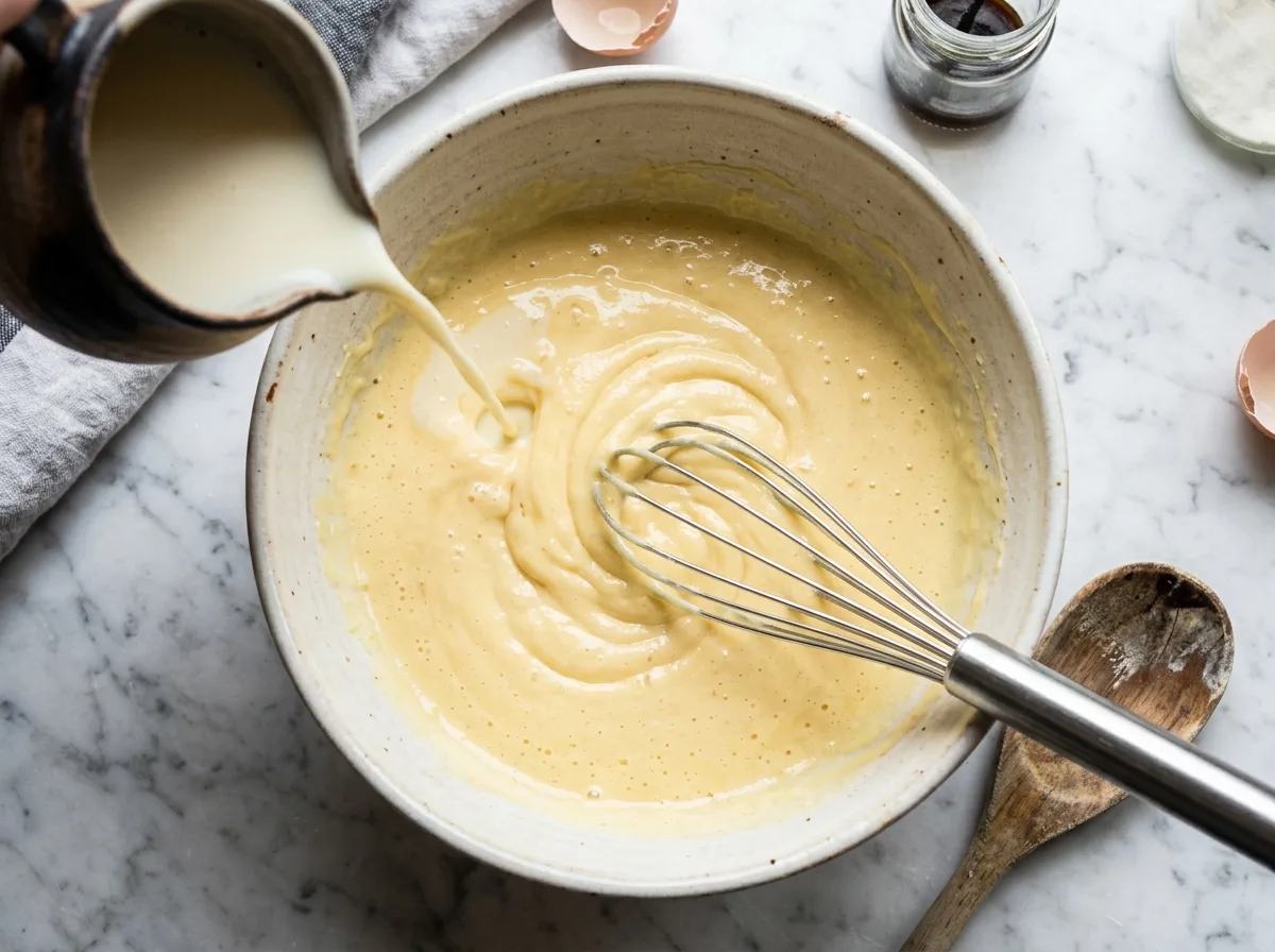 Magic Custard Cake make yolk base