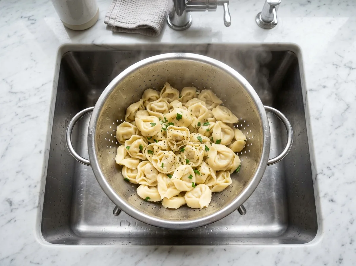Pesto Tortellini Pasta Salad cook tortellini