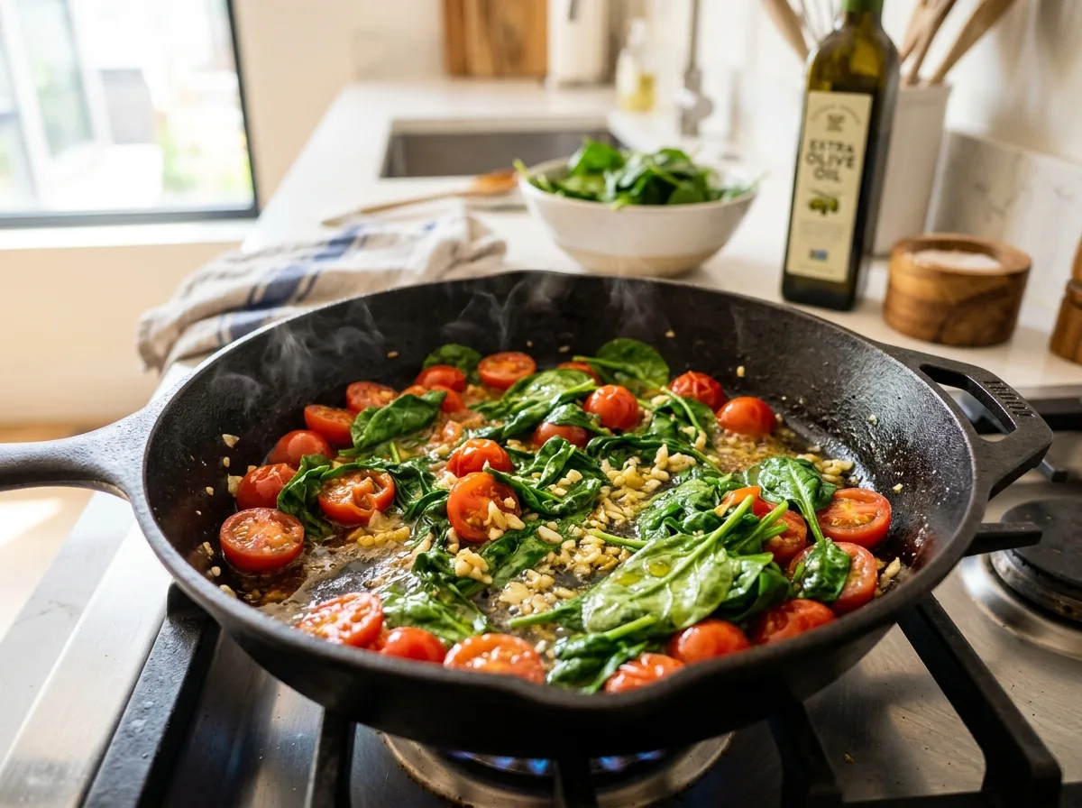 Vegetarian Quiche sauté veggies